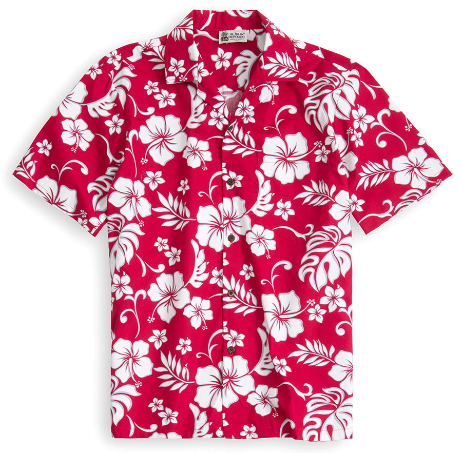 Red Hawaii Hawaiian Shirt