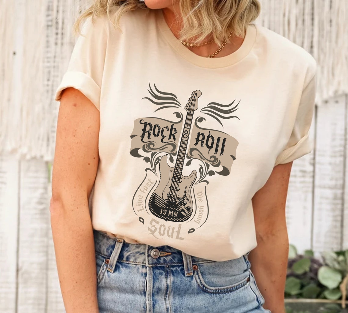 Rock and Roll is My Soul Shirt, Vintage T shirt