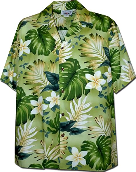 Tropical Monstera Hawaiian Shirt in Green