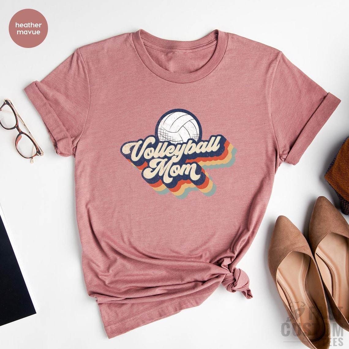Volleyball Mom Shirt, Sport Mom Shirt, Retro Volleyball Mom T-Shirt