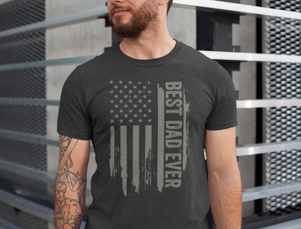 Best Dad Ever American Flag, Fathers Day Tee