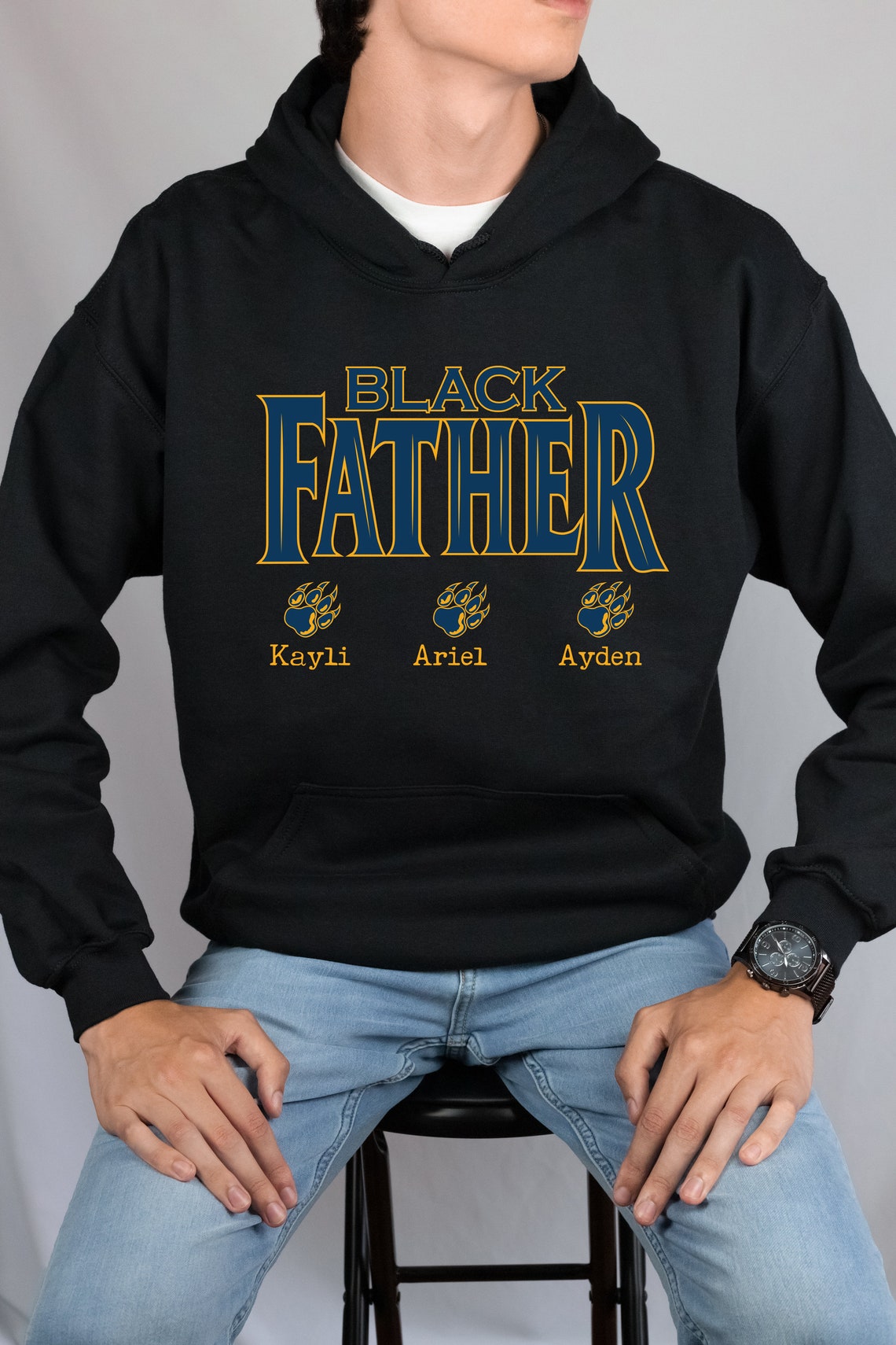 Custom Father Sweatshirt, Black Father Shirt