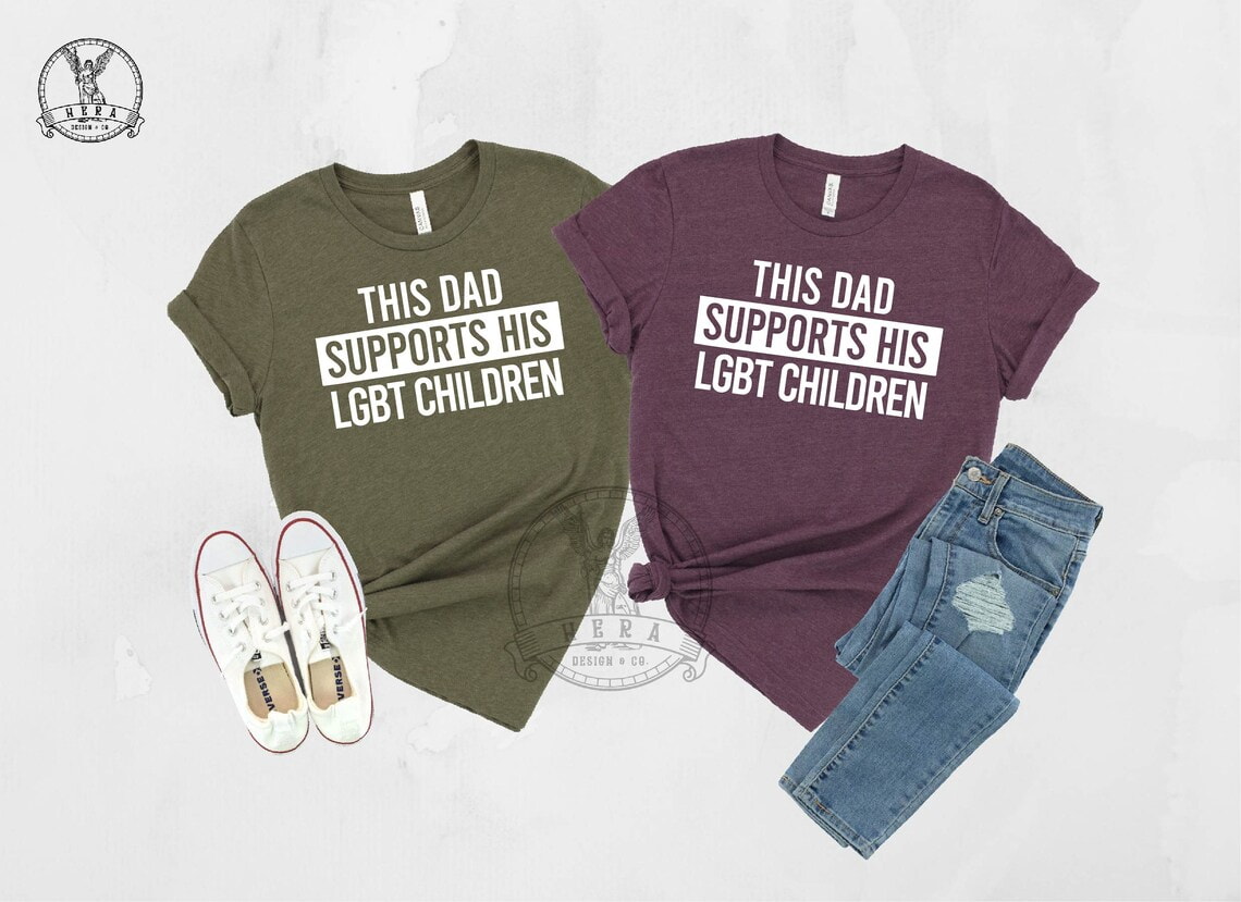 Dad Supports LGBT Children Shirt, LGBT Ally