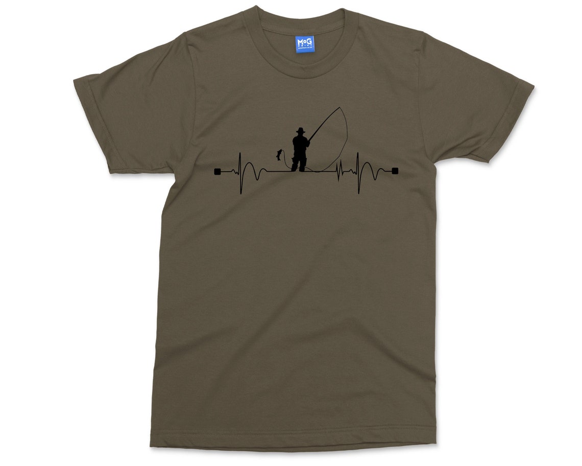 Fishing Heart Beat Pulse T-Shirt