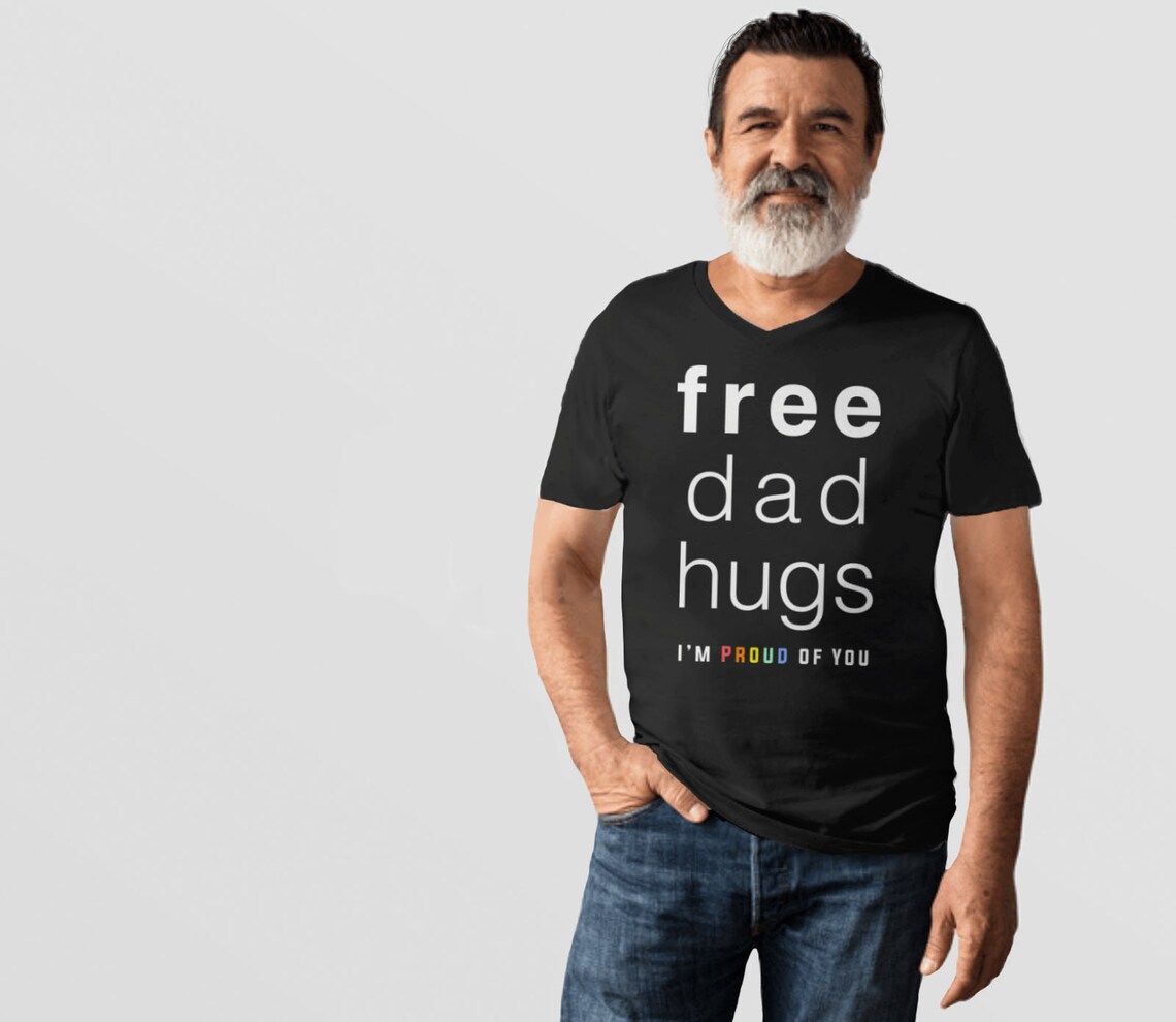 Free Dad Hugs Shirt | LGBT Dad Tshirt