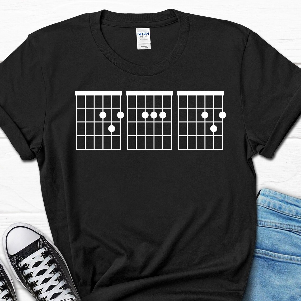Guitar Dad Shirt, Dad Guitar Chords T-shirt
