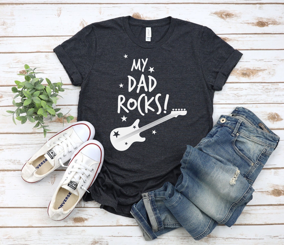 My Dad Rocks T-shirt, Rocker Dad Gift