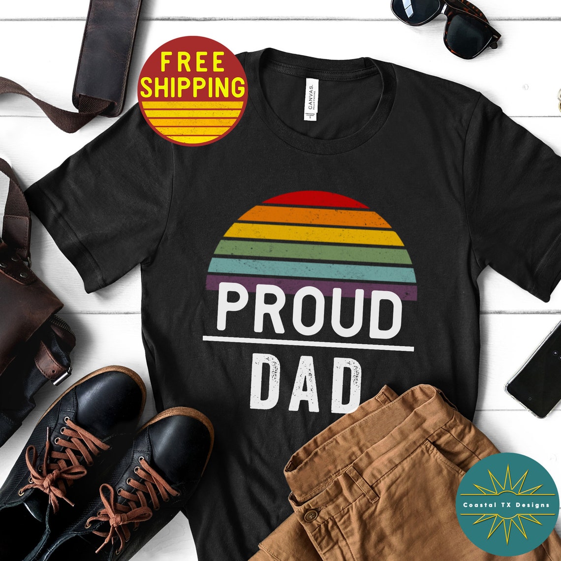 Proud Dad Pride Shirt LGBTQ Proud Parent Shirt