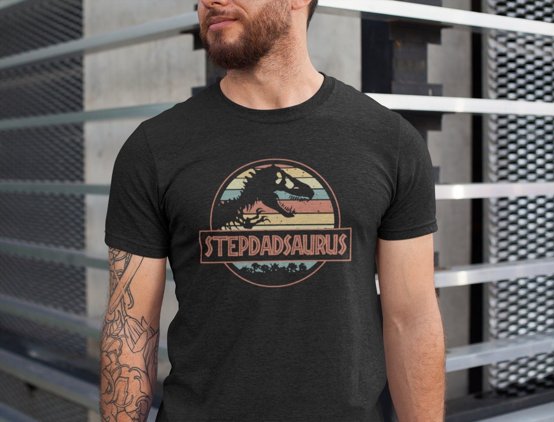 Stepdad Shirt , Step dad saurus Shirt, Dinosaur Step Dad