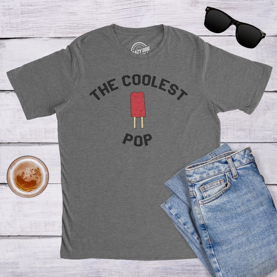 The Coolest Pop, Cool Dad Shirt, Summer BBQ Shirt