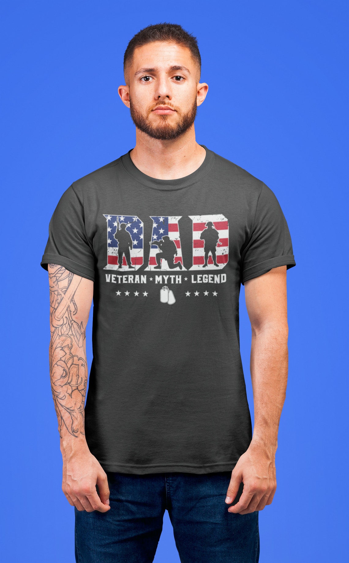 Veteran Dad Shirt  Dad Veteran Myth Legend Shirt